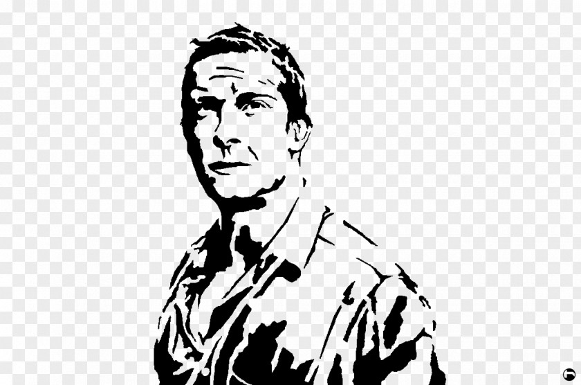 Graffiti Bear Grylls Man Vs. Wild Stencil Art PNG