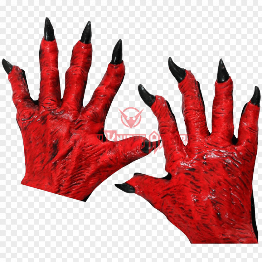 Devil Glove Demon Mask Costume PNG