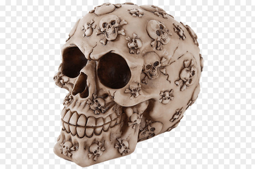 Skull Bank Figurine Skeleton Sculpture PNG