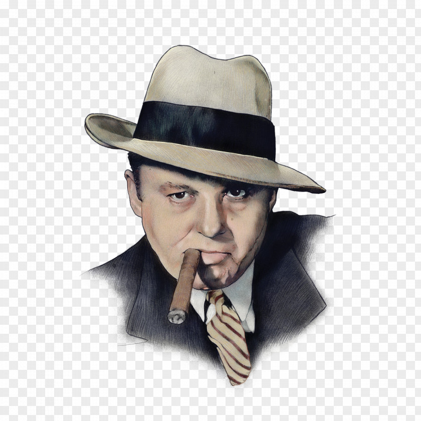Al Capone Drawing Alphonse Gabriel Fedora Cowboy Hat Resistol PNG
