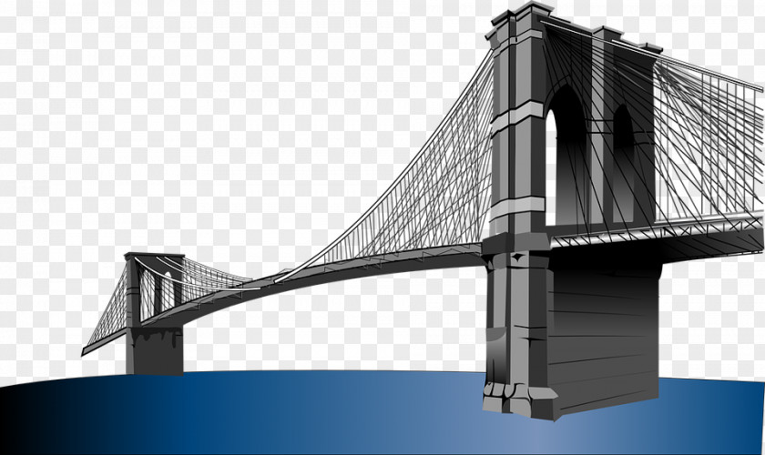 Flat Bridge Brooklyn Clip Art PNG