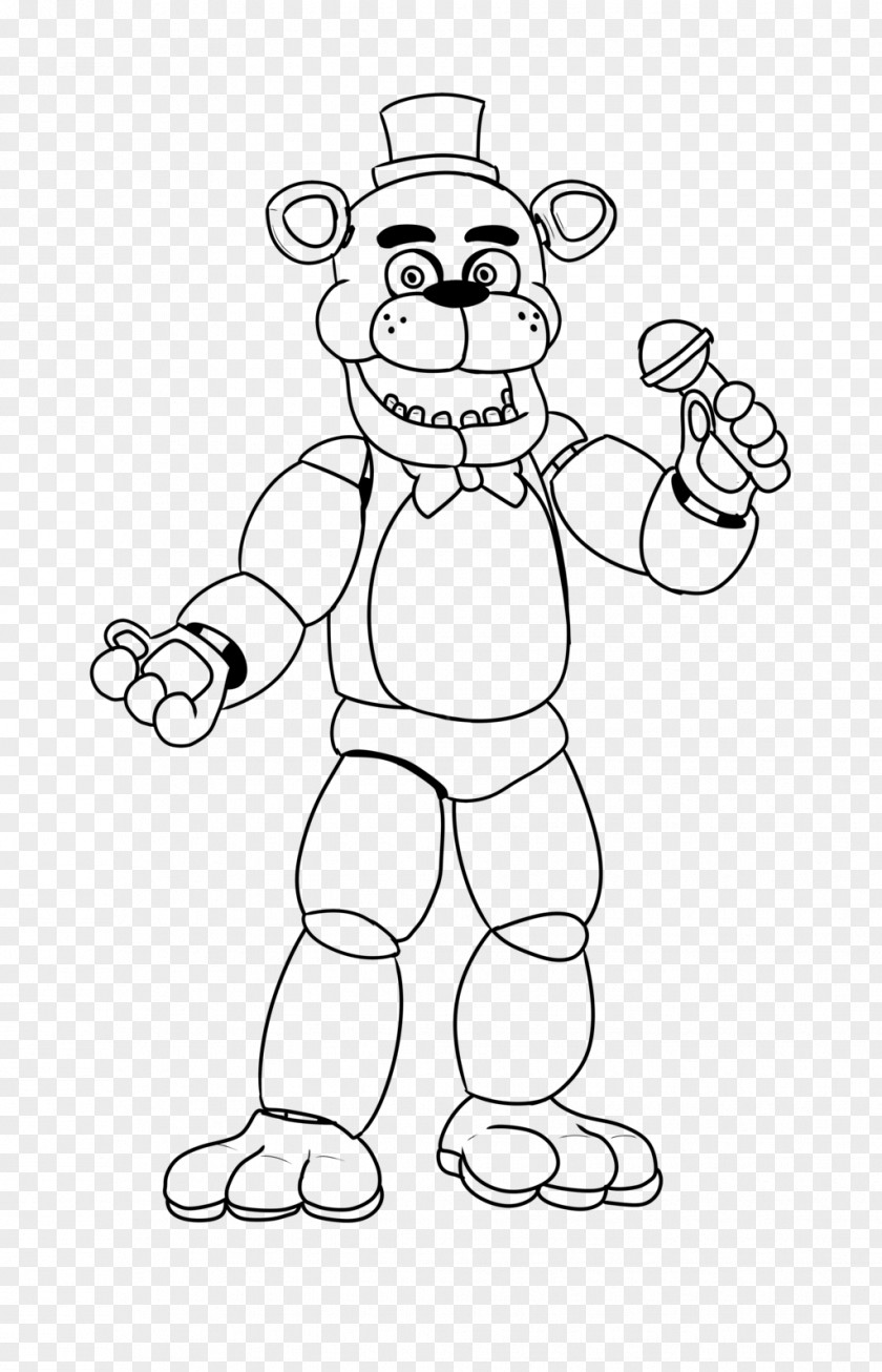 Black And White Shading Five Nights At Freddy's: Sister Location Line Art Freddy's 2 Drawing PNG