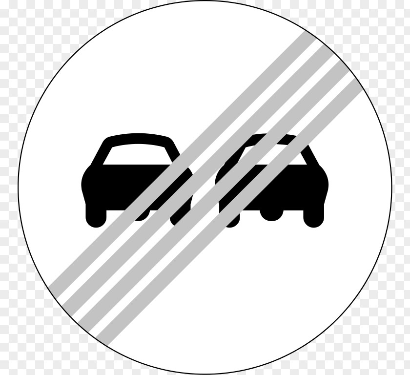 Black And White Road Signs Prohibitory Traffic Sign Overtaking In Greece Clip Art PNG