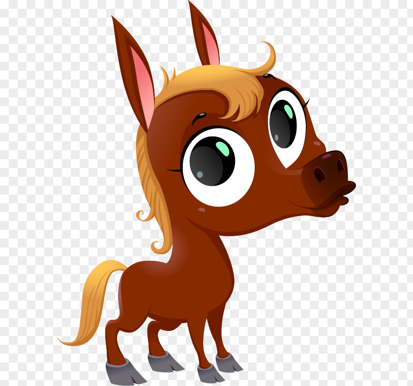 Cartoon Horse Vector Drawing PNG