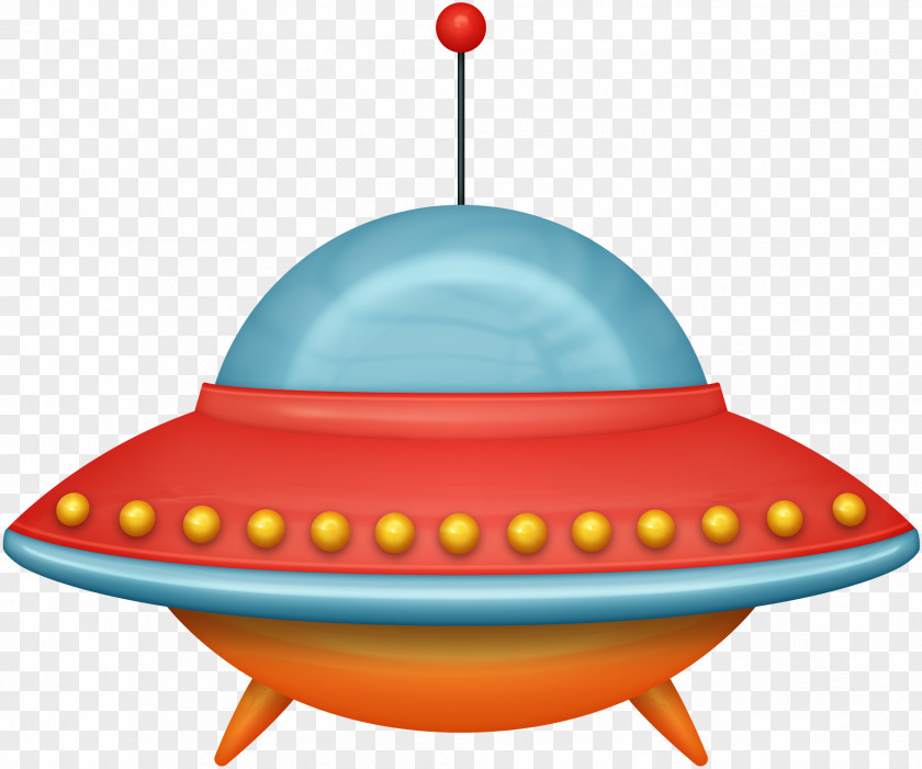 Red Spaceship Unidentified Flying Object Spacecraft Cartoon Extraterrestrial Life PNG