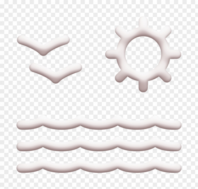 Icon Lodgicons Beach View Of Sea Sun And Seagulls Couple PNG