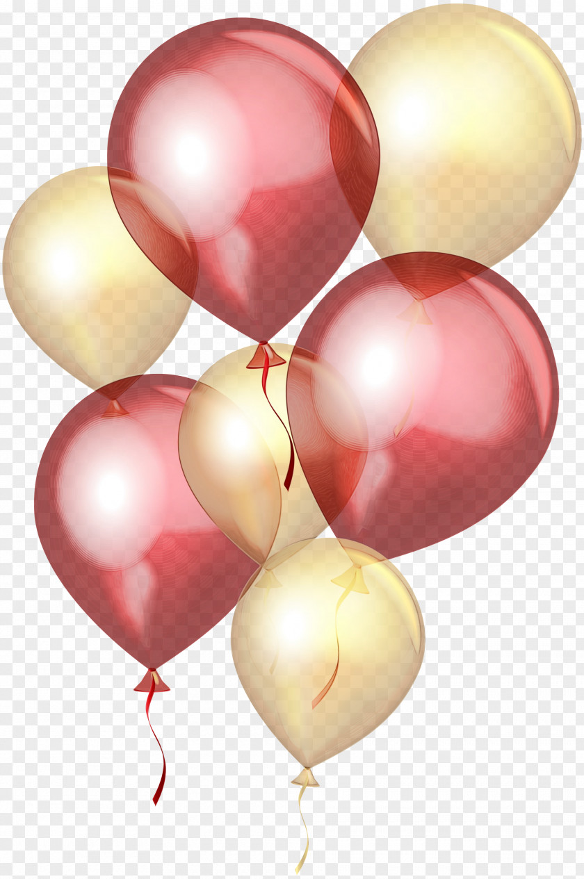 Magenta Toy Watercolor Balloon PNG