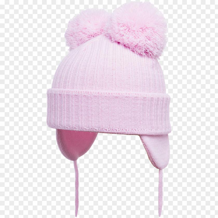 Beanie Sätila Pink Knit Cap Pom-pom PNG