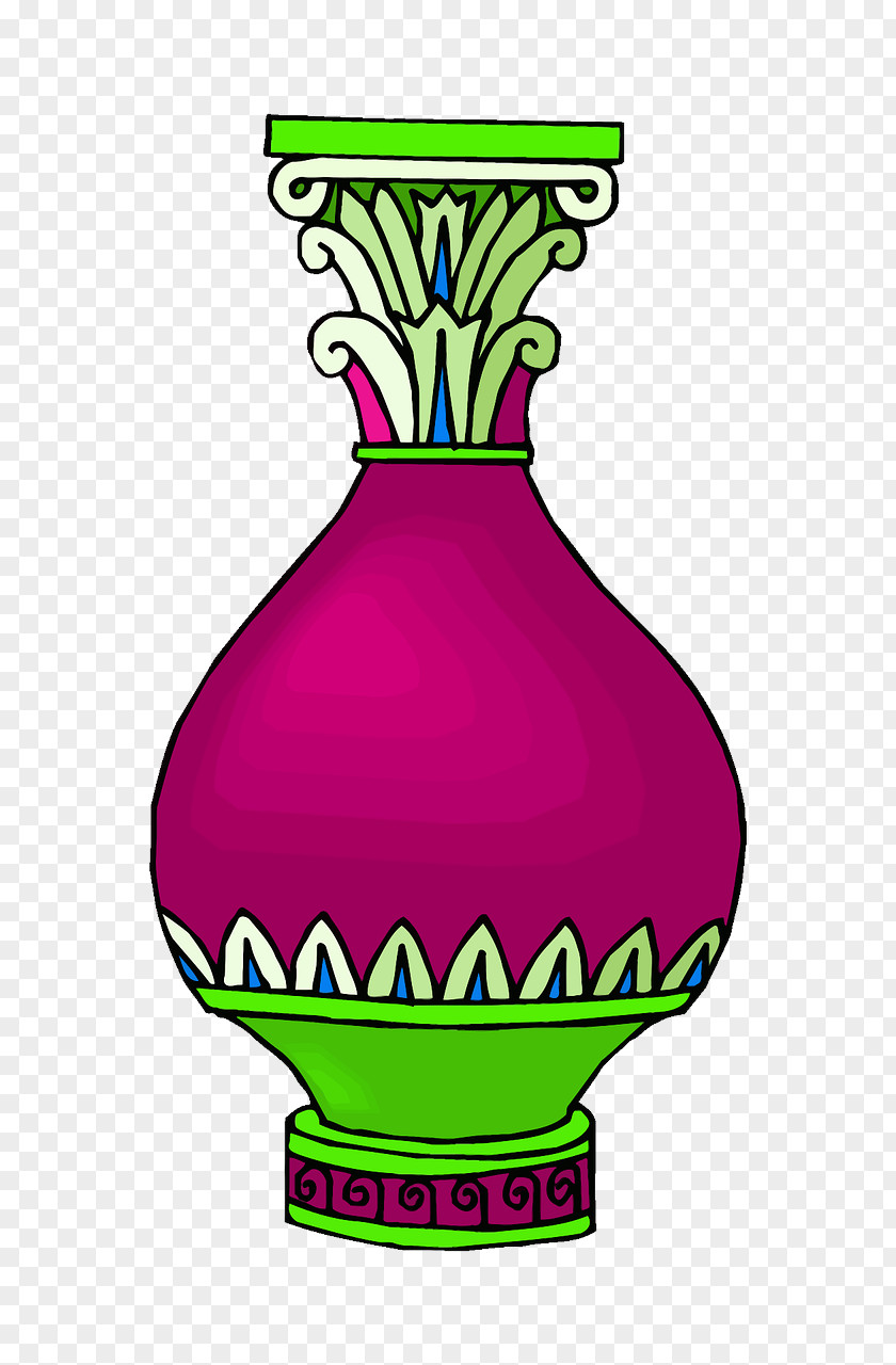 Magenta Vase Clip Art Green Pink PNG