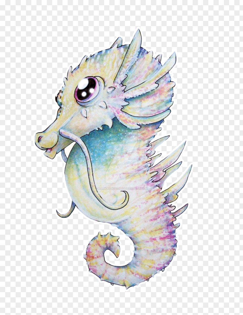 Seahorse Cartoon Legendary Creature PNG