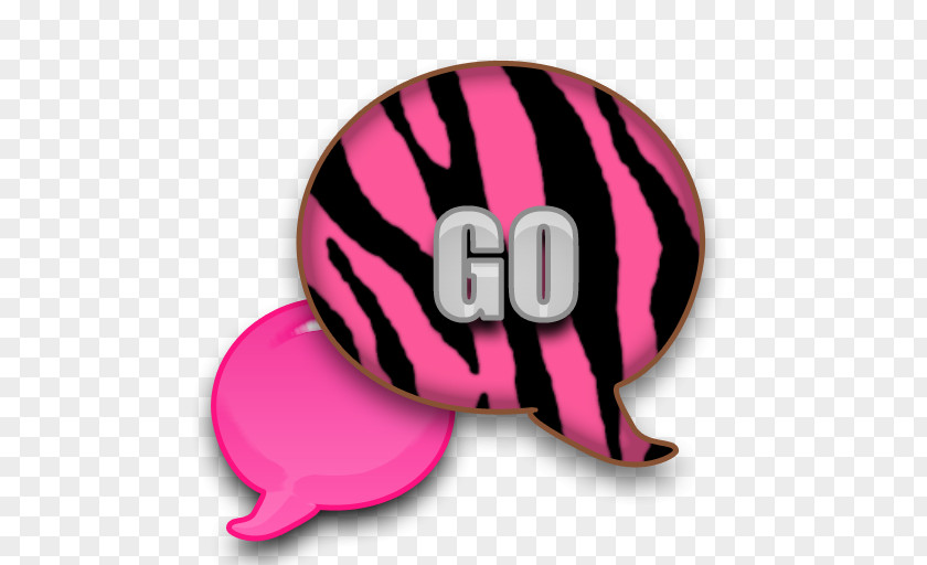 Pink M Zebra Font PNG