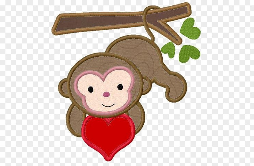 Primate Cartoon Love Background Heart PNG