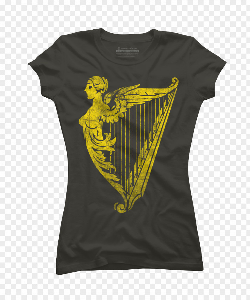 T-shirt Ireland Sleeve Celtic Harp PNG