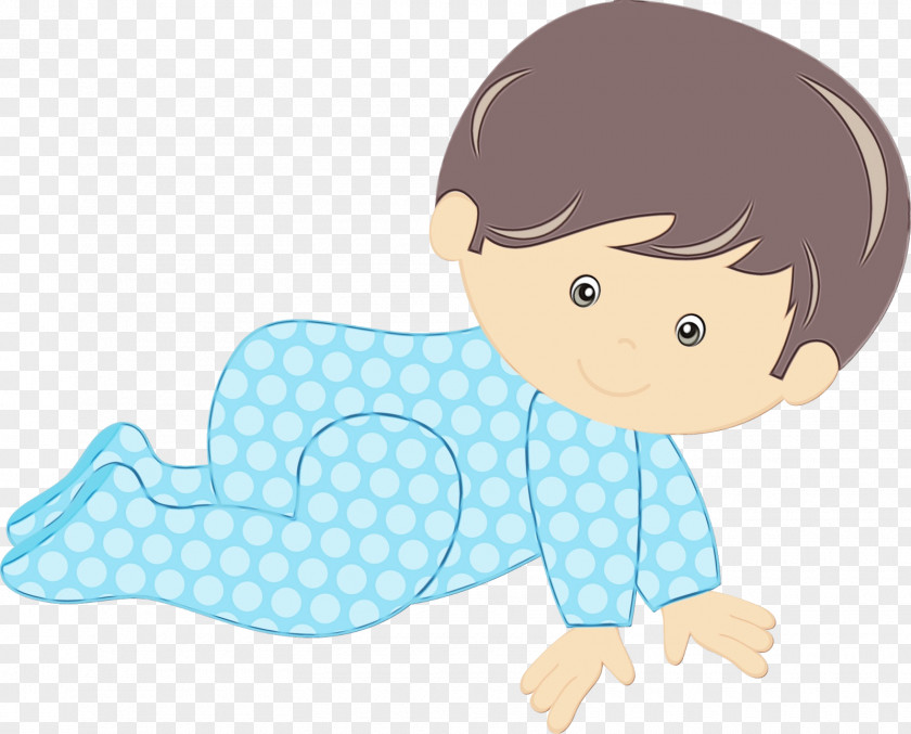 Toddler Brown Hair Boy Cartoon PNG