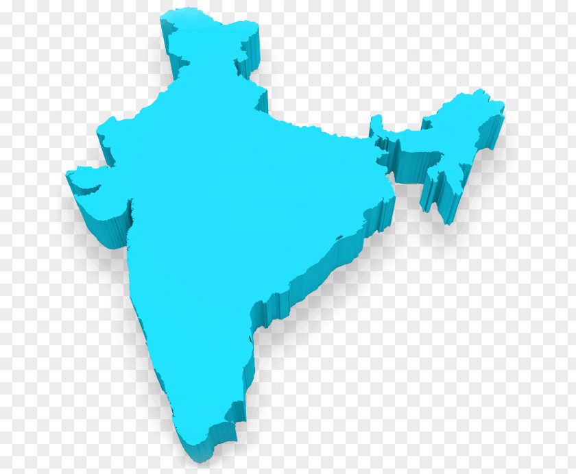 India Map 3D Computer Graphics PNG