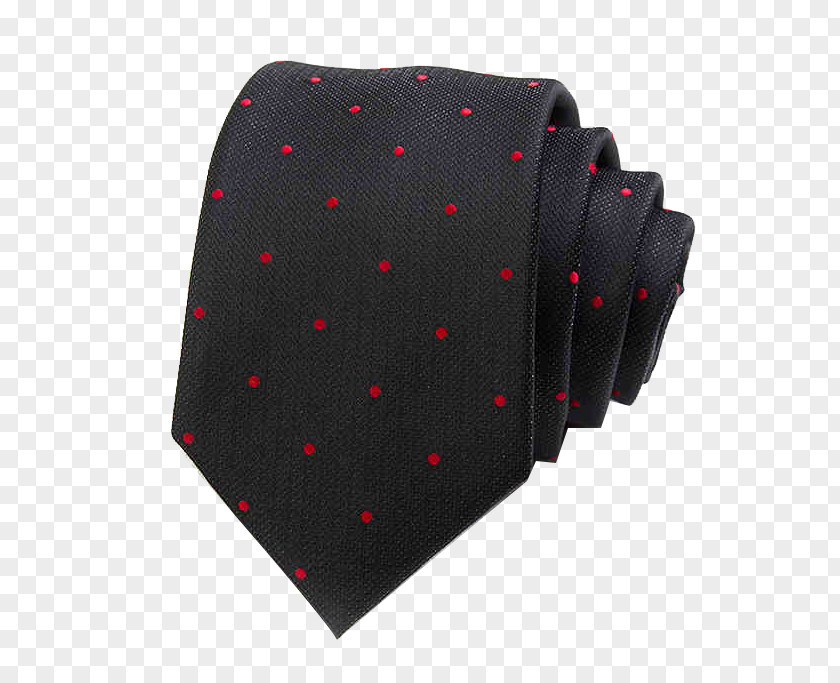 Red Dot Black Tie Necktie Formal Wear PNG