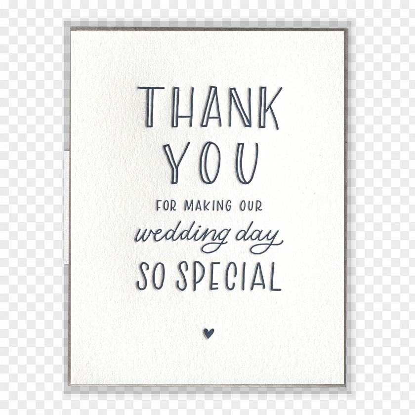 Thank You Greeting & Note Cards Letter Of Thanks Wedding Paper PNG