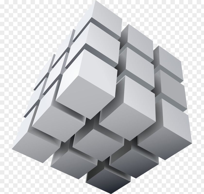 White Cube Rubiks Three-dimensional Space PNG