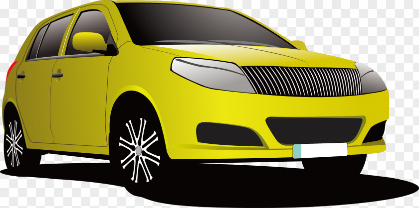 Yellow Car Decoration Design Royalty-free Clip Art PNG