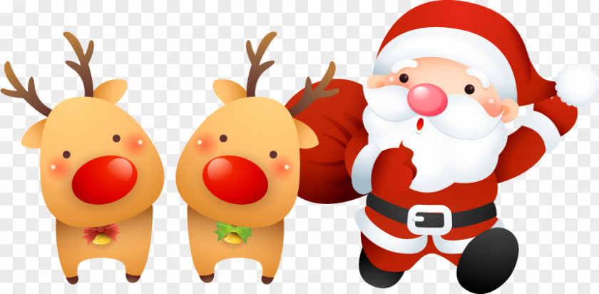 Christmas Santa Claus Vector Material Vecteur PNG