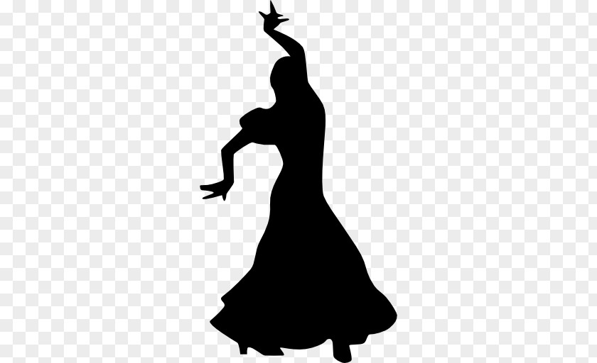 Silhouette Flamenco Dance Art PNG