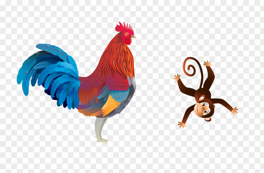 Vector Cock Chicken Rooster Illustration PNG