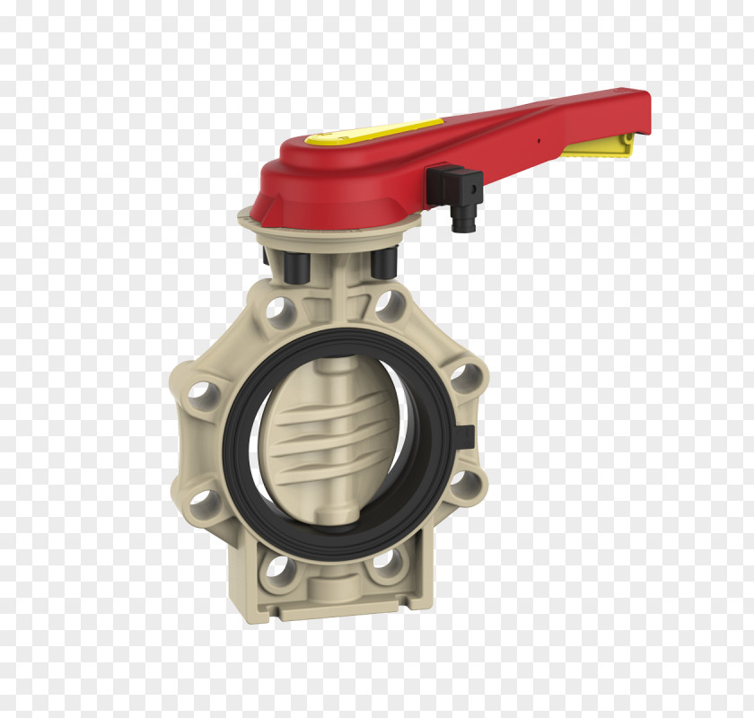 Butterfly Valve Flange Plastic Polypropylene PNG