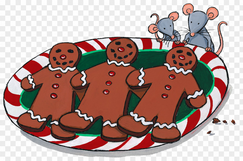 Christmas Gingerbread Man Ornament Fortune Cookie PNG