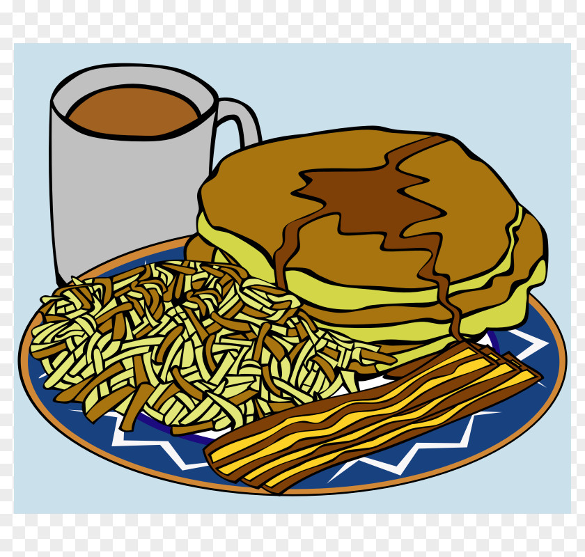 Fast Food Art Breakfast Sausage Pancake Bacon PNG