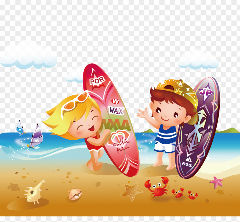 Seaside Skateboard Child Summer Royalty-free Clip Art PNG