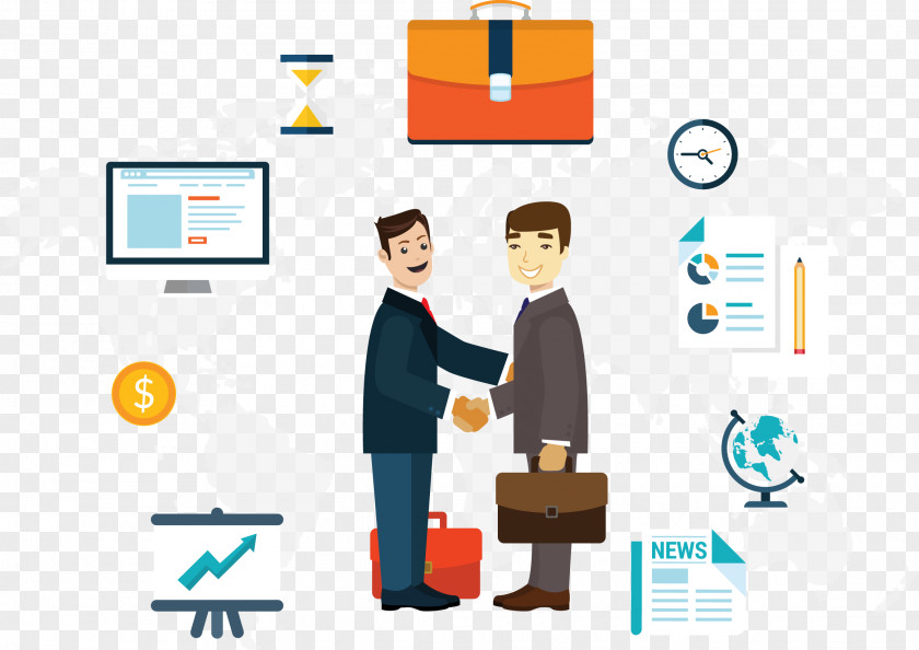Vector Business Cooperation Handshake Businessperson PNG