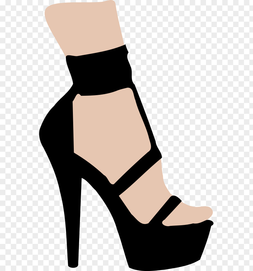 Black Woman Clipart High-heeled Footwear Shoe Boot Clip Art PNG