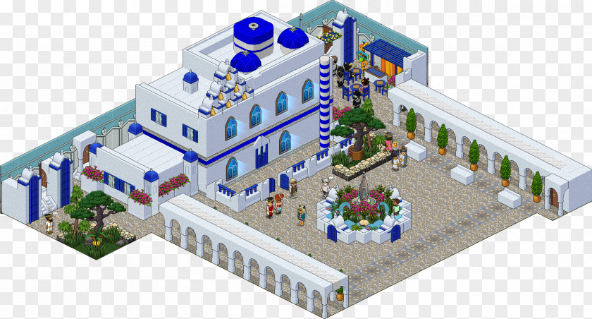 New Record Habbo Santorini Game Room House PNG