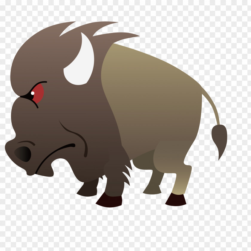 Angry Cow Wild Boar Wildlife Forest Clip Art PNG