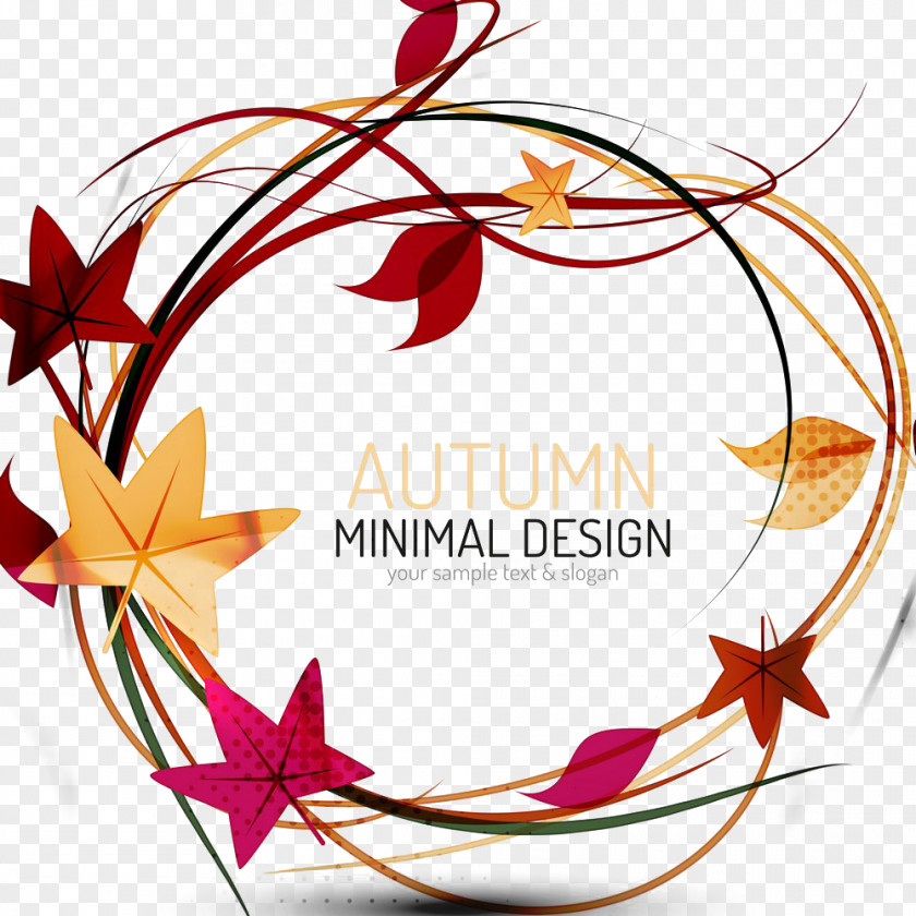 Autumn Elements Maple Leaf Illustration PNG