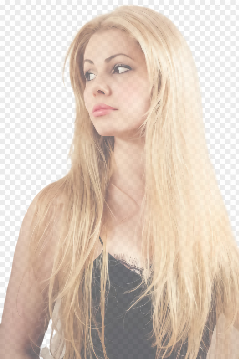 Hair Coloring Eyebrow Blond Hairstyle Long Layered PNG