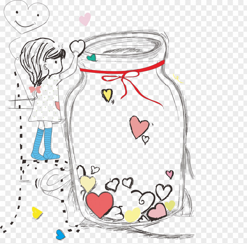 Wishing Painted Bottle Drawing PNG