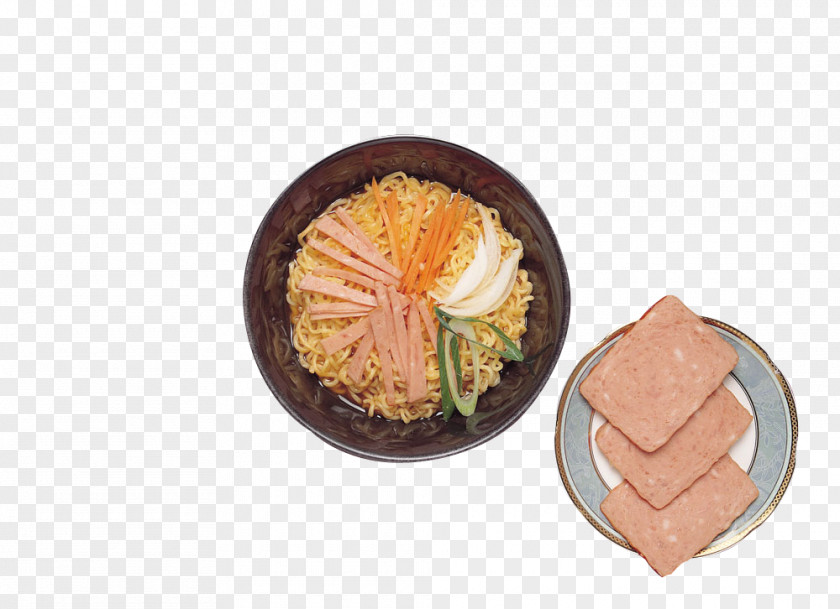 Ham Picture Noodles Instant Noodle Asian Cuisine Vegetarian Chinese PNG