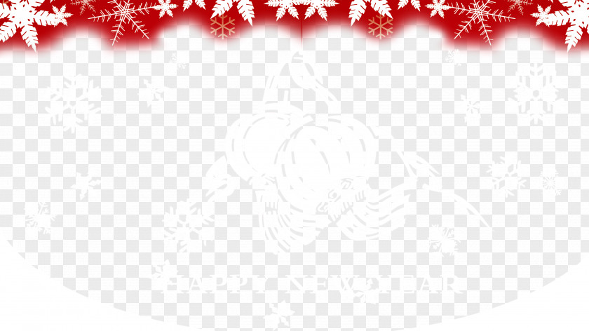 Red Snowflake Background Black And White Pattern PNG
