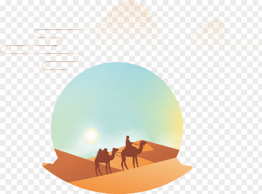 The Belt And Road Desert Camel Background One Initiative Fundal PNG