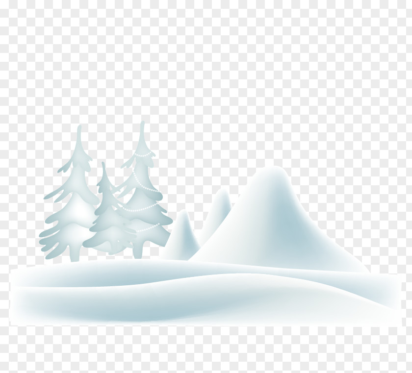 Vector Snowy Mountains Pattern PNG