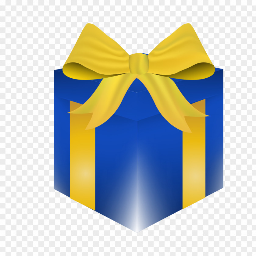 Yellow Ribbon Holiday Gift PNG