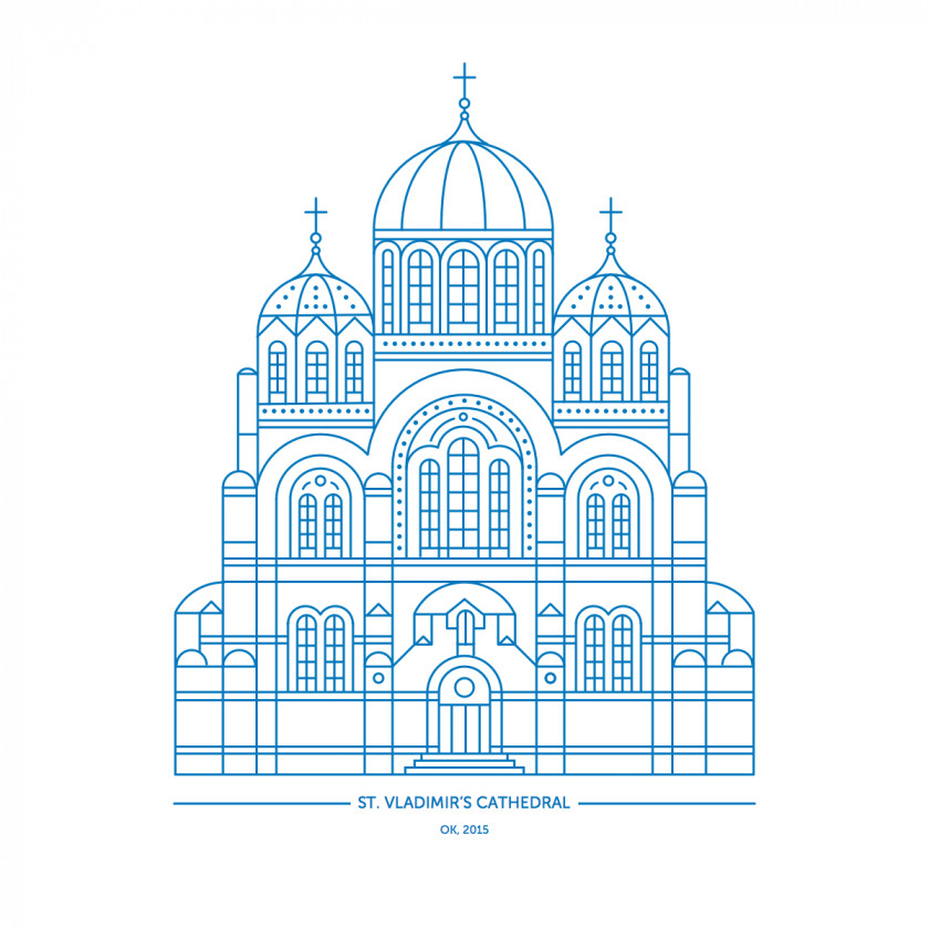 Cathedral Architecture Sketch PNG