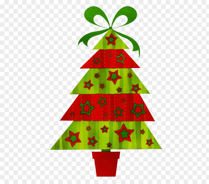 Evergreen Holiday Ornament Christmas Tree Watercolor PNG