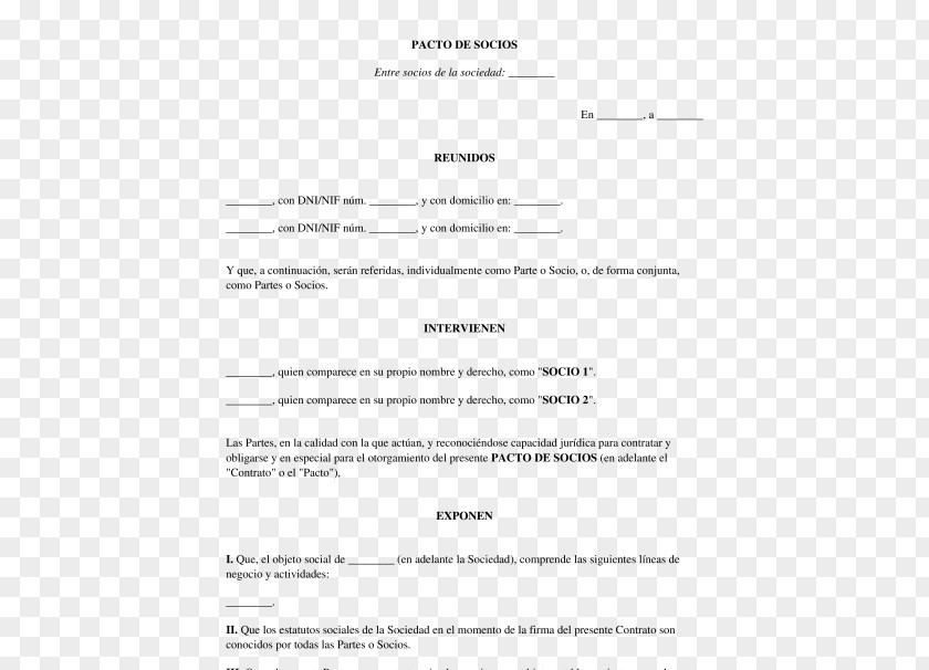 Party Document Associate Modelos De Contratos Contract Pact PNG