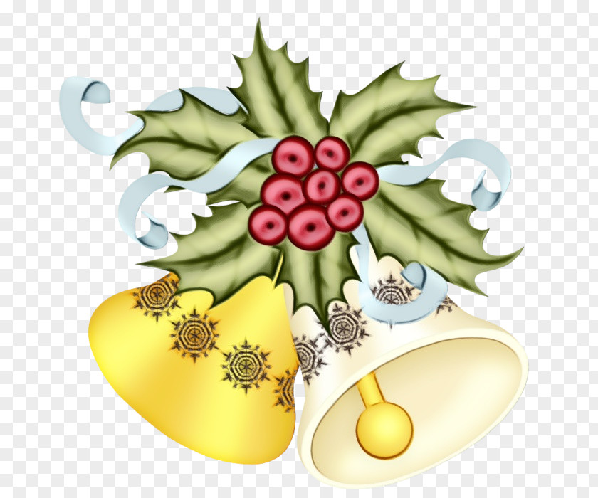 Pineapple Holly Watercolor Flower Background PNG