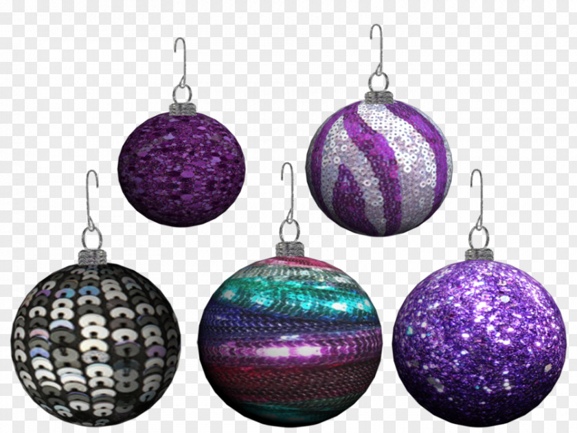 House Christmas Ornament Earring Purple PNG