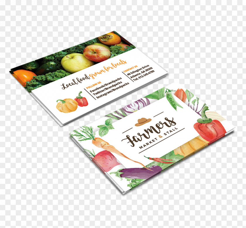 Trifold Food Menu Cocktail Business Cards Farmer Visiting Card PNG