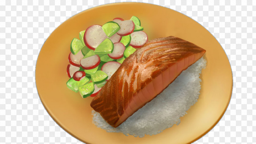 Creative Pull Salmon And Rice For Free Sashimi Sushi Onigiri Smoked PNG