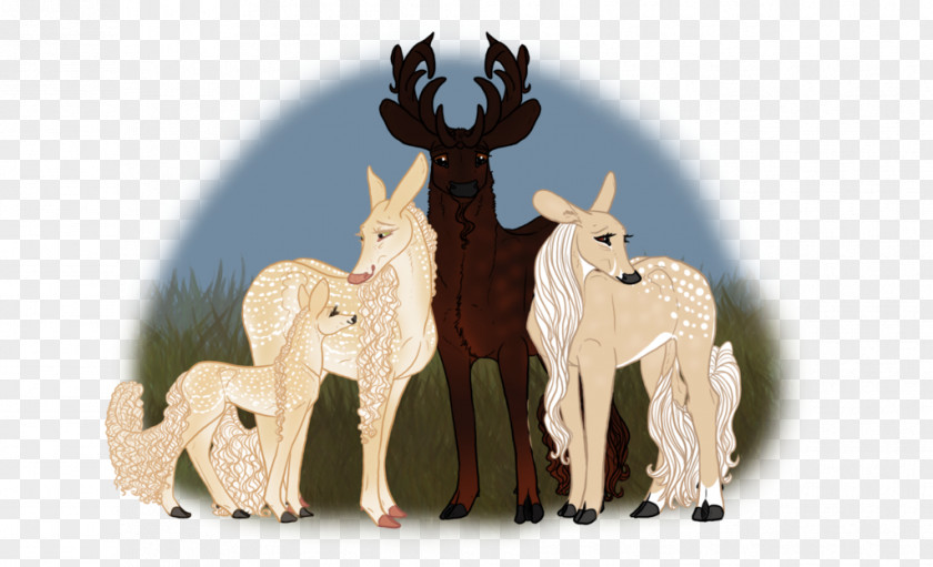 Extended Family Reindeer Pack Animal Donkey Figurine Wildlife PNG